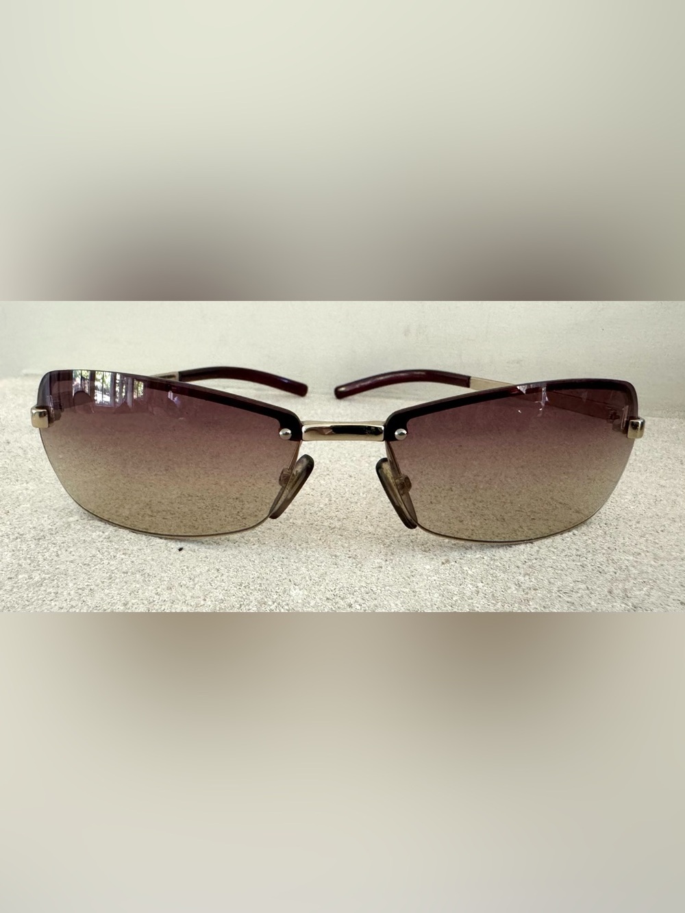 GUCCI Vintage GG1793/S Rimless Gradient Sunglasses Unisex Y2K